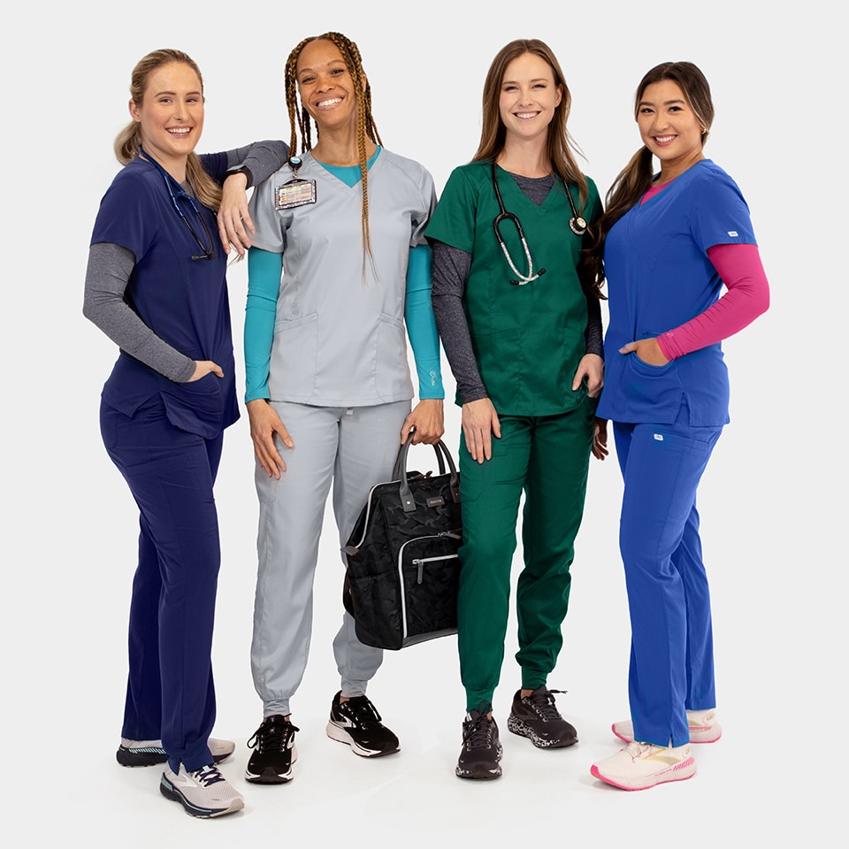 Nurses Wearing IRG Scrubs