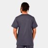 Edge by IRG 2851 MensMeshPanelV NeckTop Pewter PEW 02 IRG Scrubs - IRG Scrubs