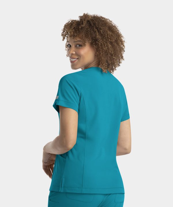 Alternative view of Notched Crew Neck Top | 4802